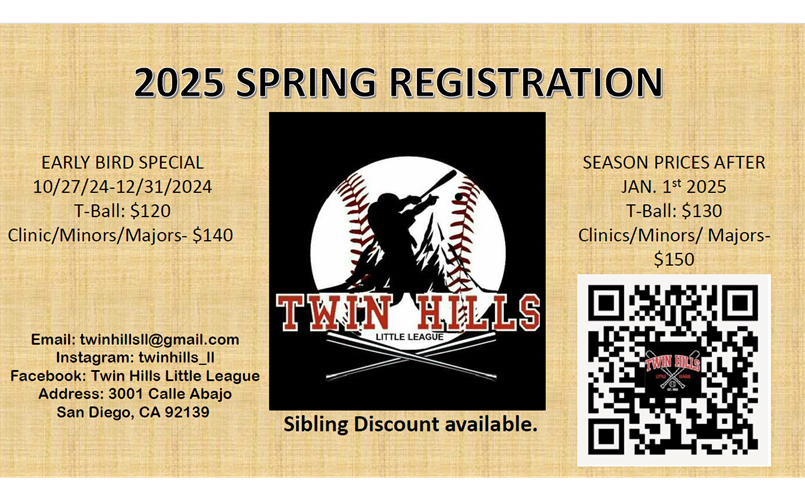 Twin Hills Spring Registration '25